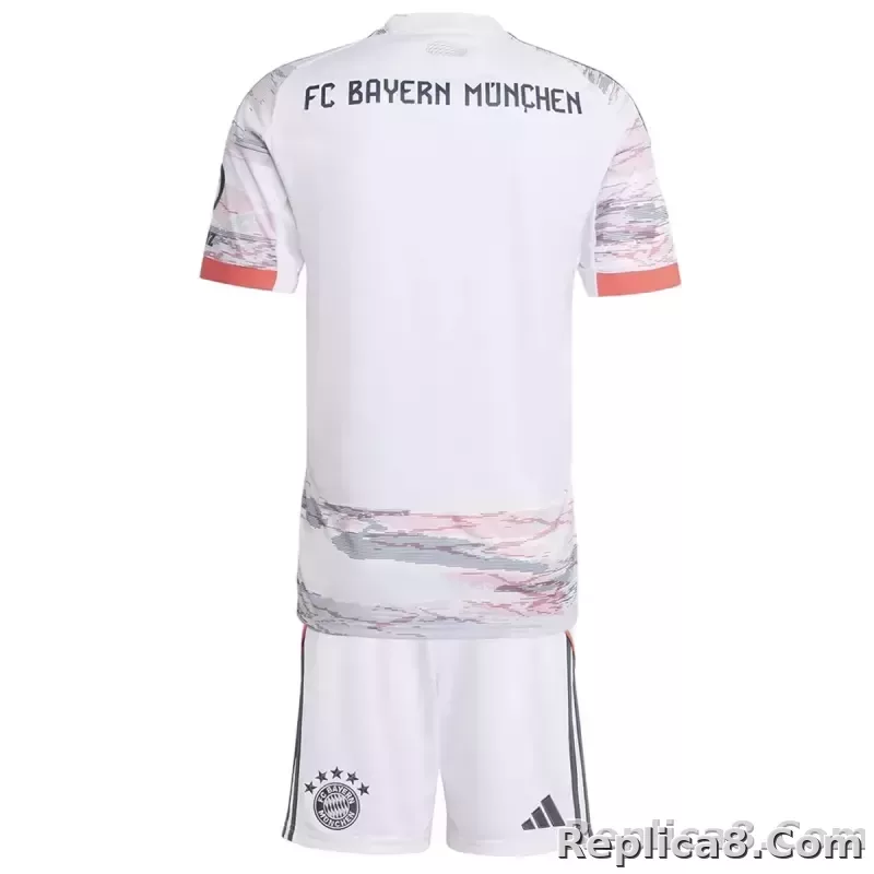 25-26 Bayern Munich Away Soccer Kids Full Kit - detail