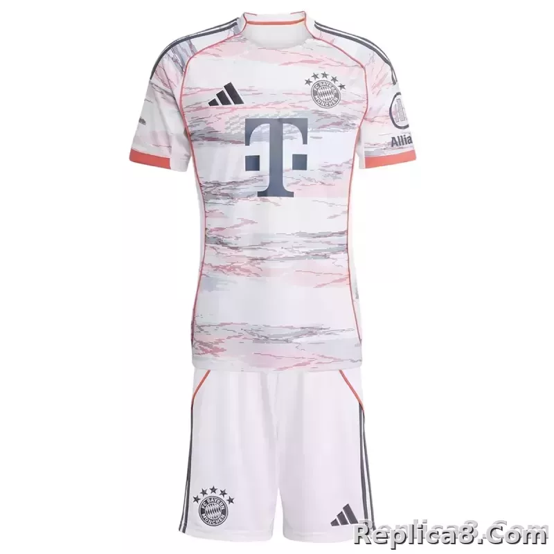 25-26 Bayern Munich Away Soccer Kids Full Kit - detail