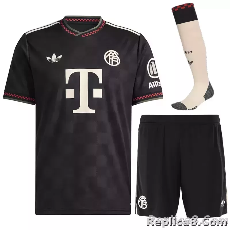 25-26 Bayern Munich Third Away Football Full Kit Jersey+Shorts+Socks
