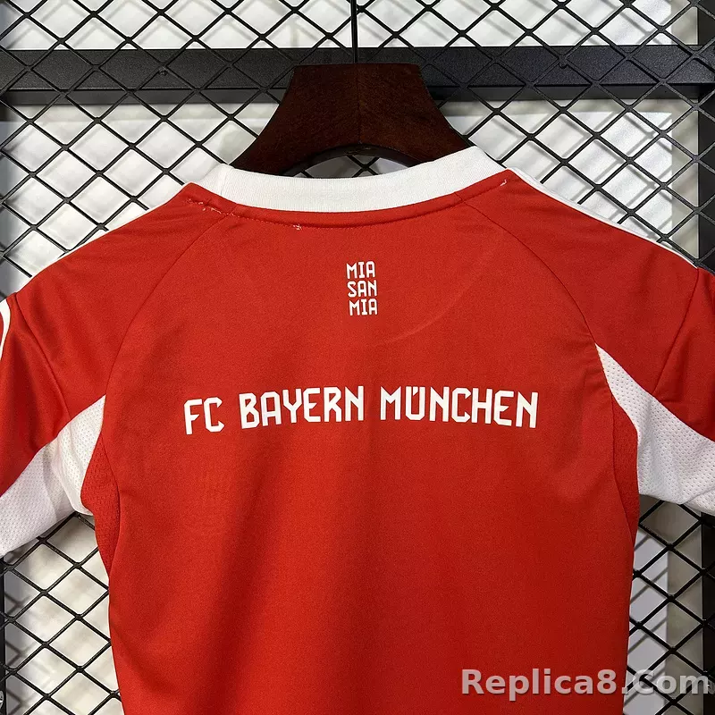 25-26 Bayern Munich Home Soccer Kids Kit Jersey+Shorts - detail