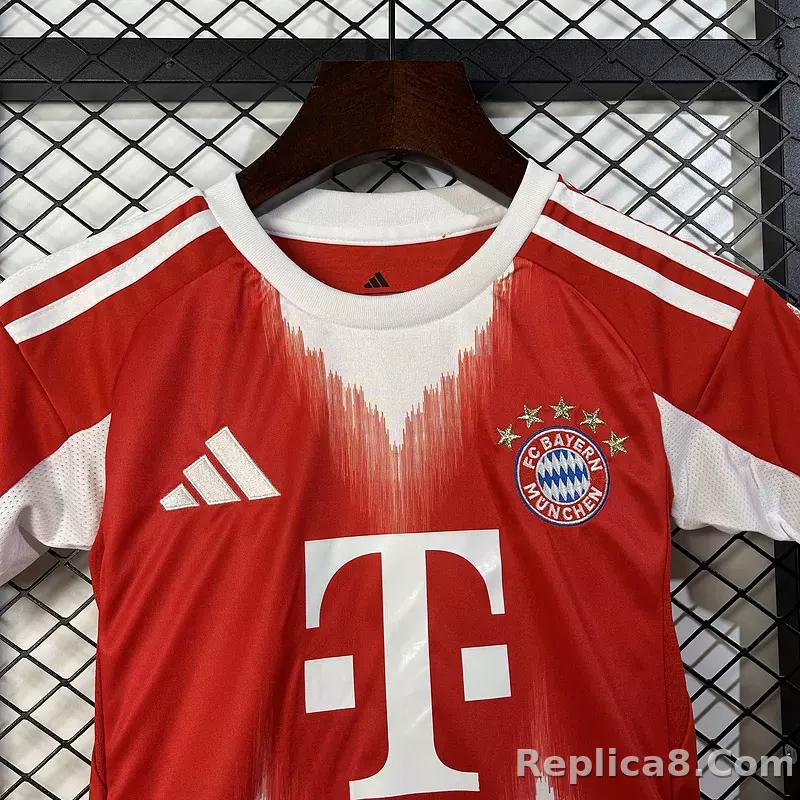 25-26 Bayern Munich Home Soccer Kids Kit Jersey+Shorts - detail