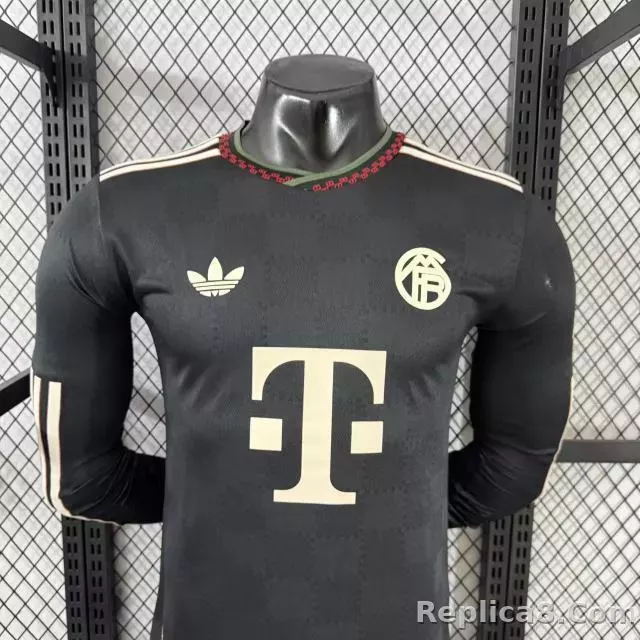 25-26 Bayern Munich Third Away Jersey Player Version Long Sleeve - detail