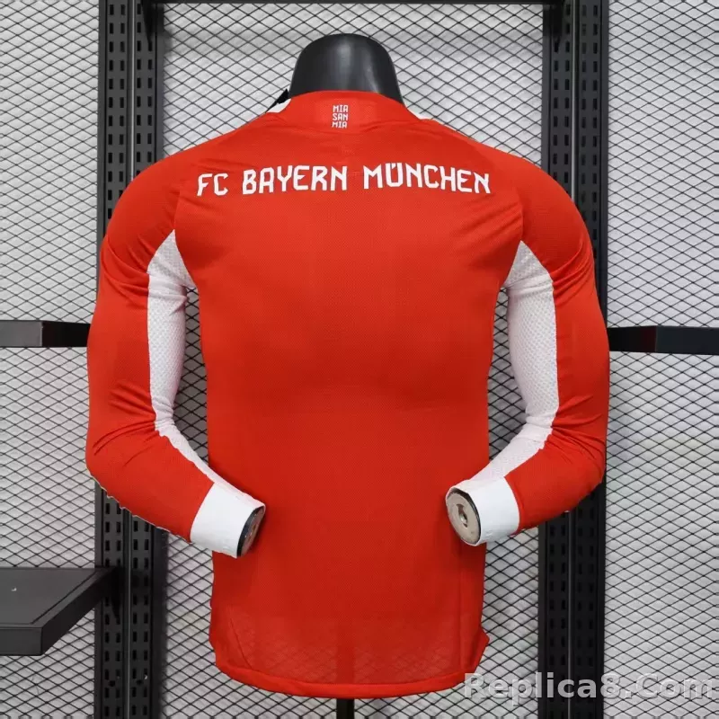 25-26 Bayern Munich Home Football Player Jersey Long Sleeve - detail
