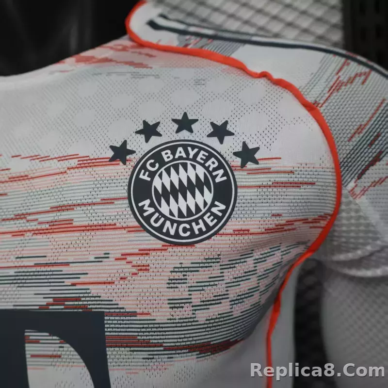 25-26 Bayern Munich Away Jersey Player Version Long Sleeve - detail