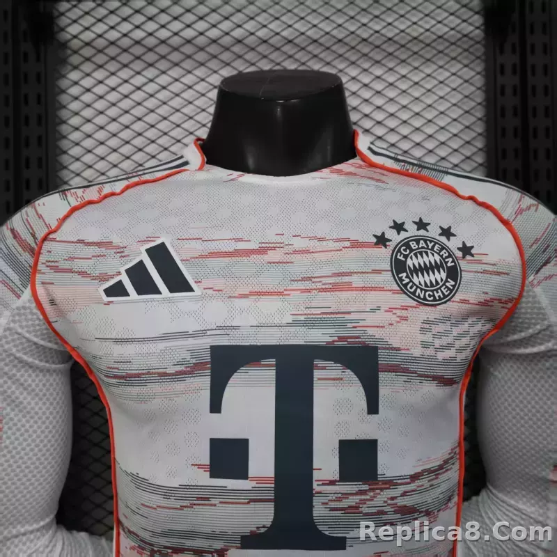 25-26 Bayern Munich Away Jersey Player Version Long Sleeve - detail