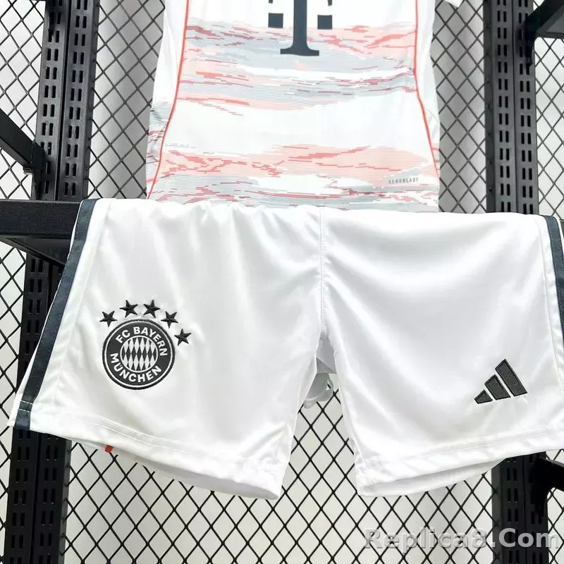 25-26 Bayern Munich Away Soccer Kids Kit Jersey+Shorts - detail