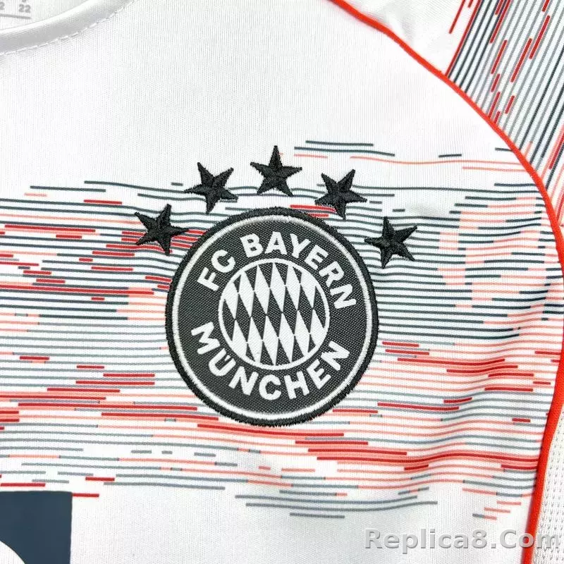 25-26 Bayern Munich Away Soccer Kids Kit Jersey+Shorts - detail
