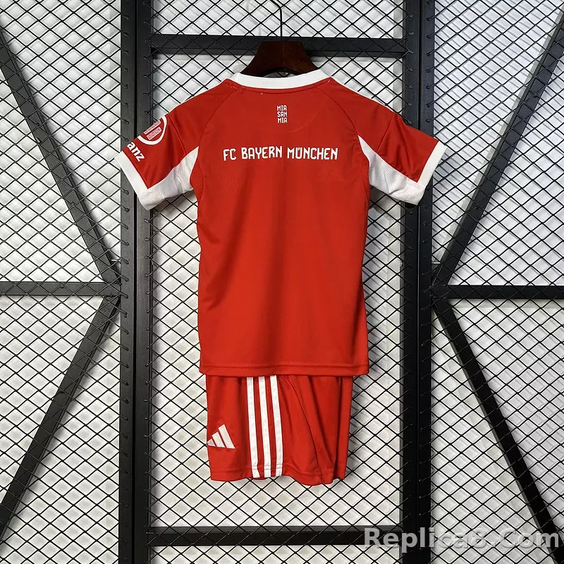 25-26 Bayern Munich Home Football Kids Kit Jersey+Shorts - detail