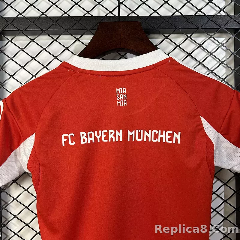 25-26 Bayern Munich Home Football Kids Kit Jersey+Shorts - detail
