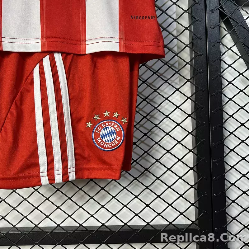 25-26 Bayern Munich Home Football Kids Kit Jersey+Shorts - detail