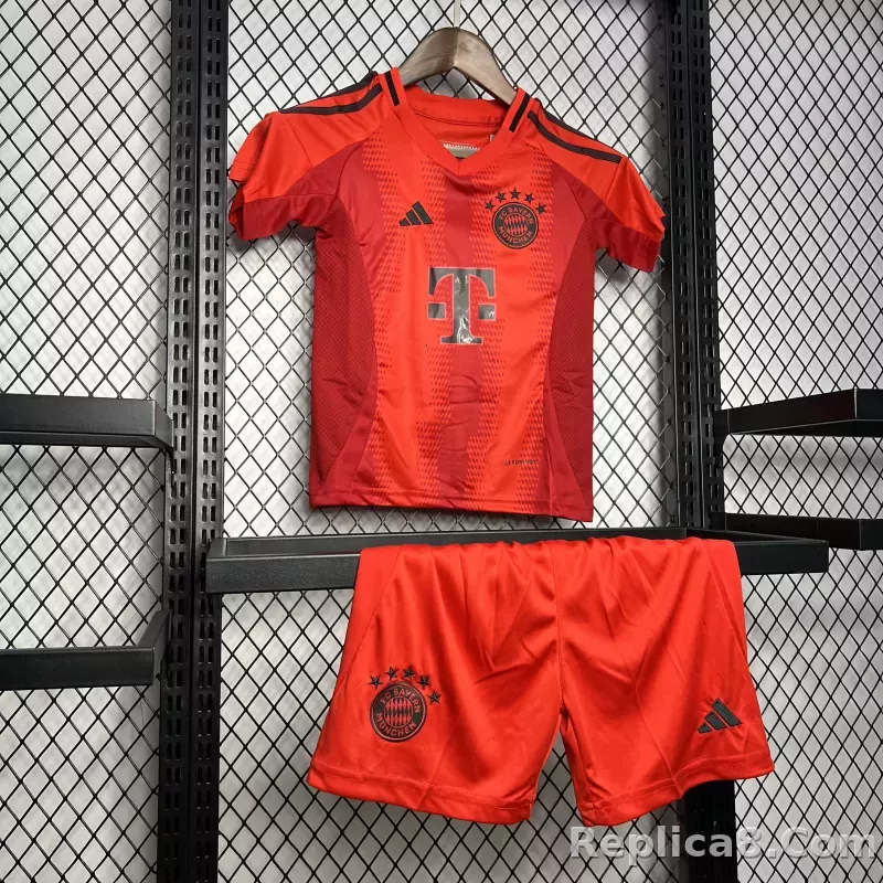 24-25 Bayern Munich Home Soccer Kids Kit Jersey+Shorts - detail