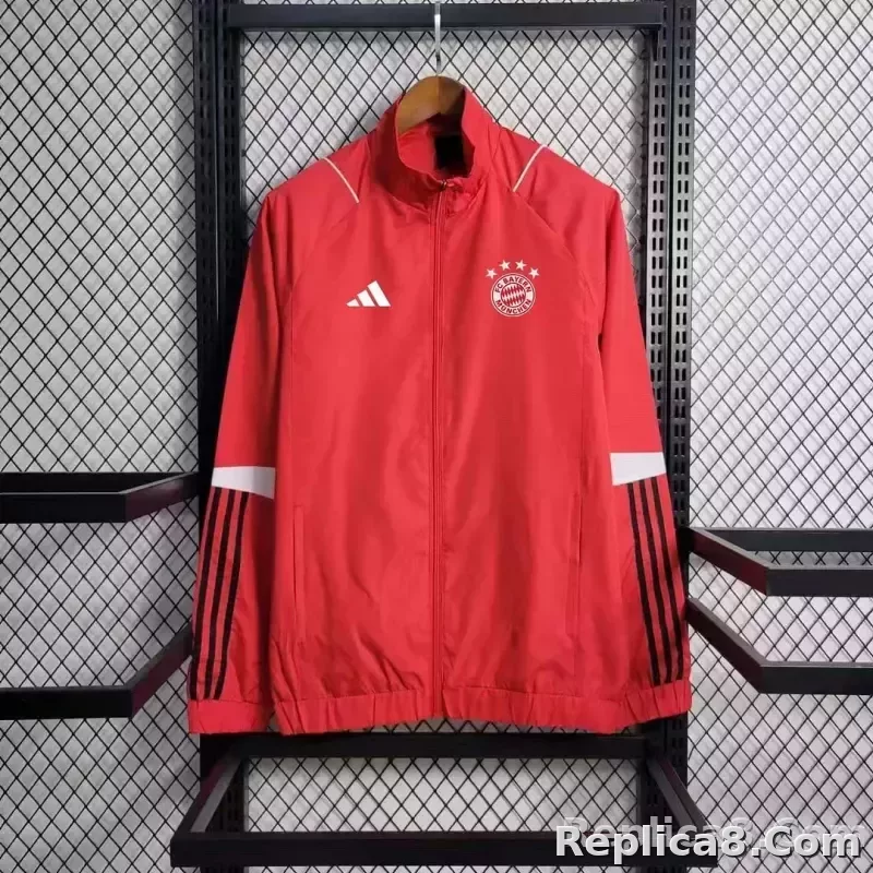 2023 Windbreaker Football Jersey Bayern Munich Red 1:1 Thai Quality