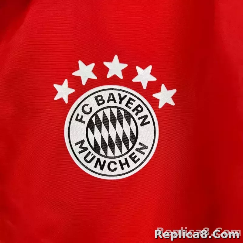 2023-2024 Bayern Munich Reversible Windbreaker （Red-white）Soccer Jersey 1:1 Thai Quality - detail