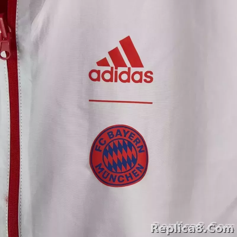 2023-2024 Bayern Munich Reversible Windbreaker （Red-white）Soccer Jersey 1:1 Thai Quality - detail