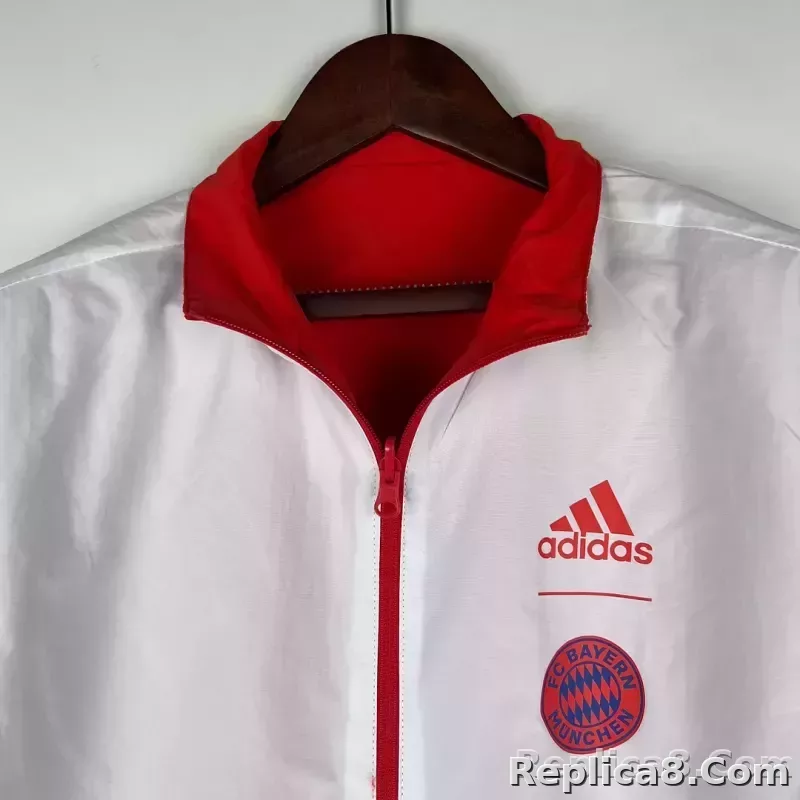 2023-2024 Bayern Munich Reversible Windbreaker （Red-white）Soccer Jersey 1:1 Thai Quality - detail