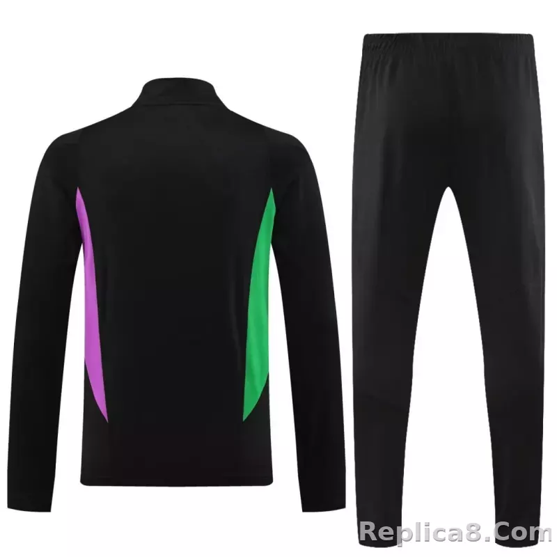 Bayern Munich Zipper Sweatshirt Kit(Top+Pants) Black 2023/24 - detail