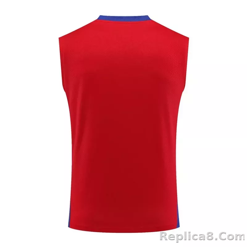 Bayern Munich Sleeveless Training Kit Red 2023/24 - detail