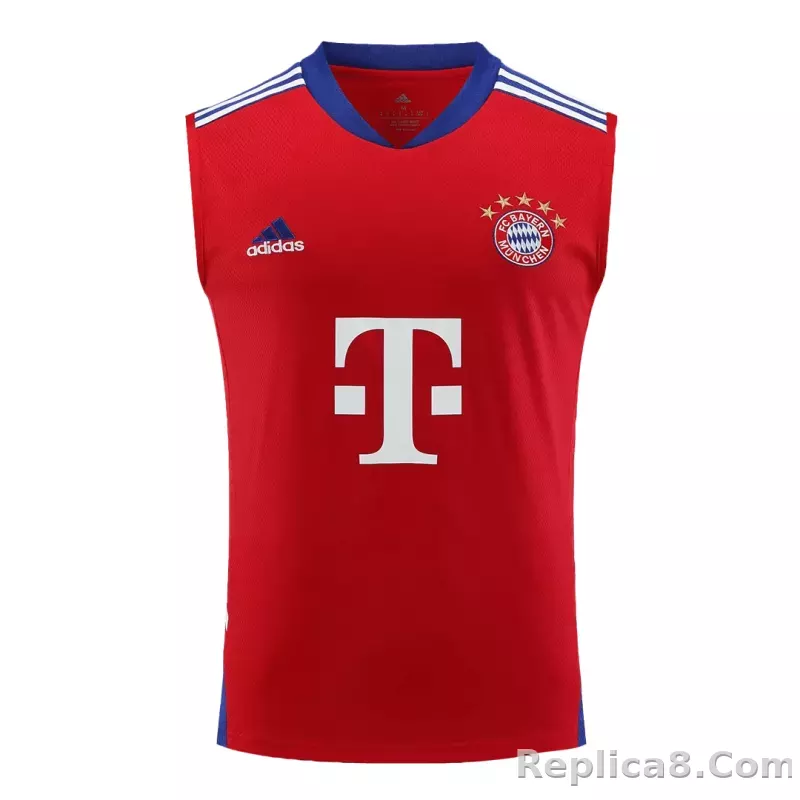 Bayern Munich Sleeveless Training Kit Red 2023/24 - detail