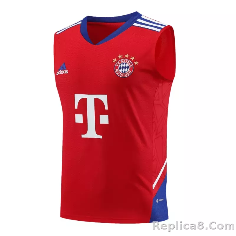 Bayern Munich Sleeveless Training Kit Red 2023/24 - detail