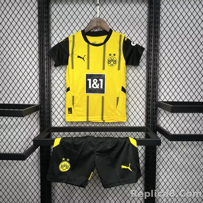 24-25 Borussia Dortmund Home Kids Kit Jersey+Shorts - detail