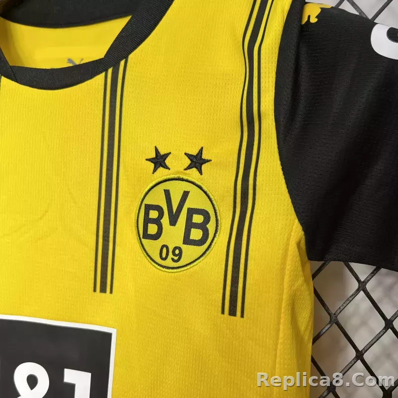 24-25 Borussia Dortmund Home Kids Kit Jersey+Shorts - detail