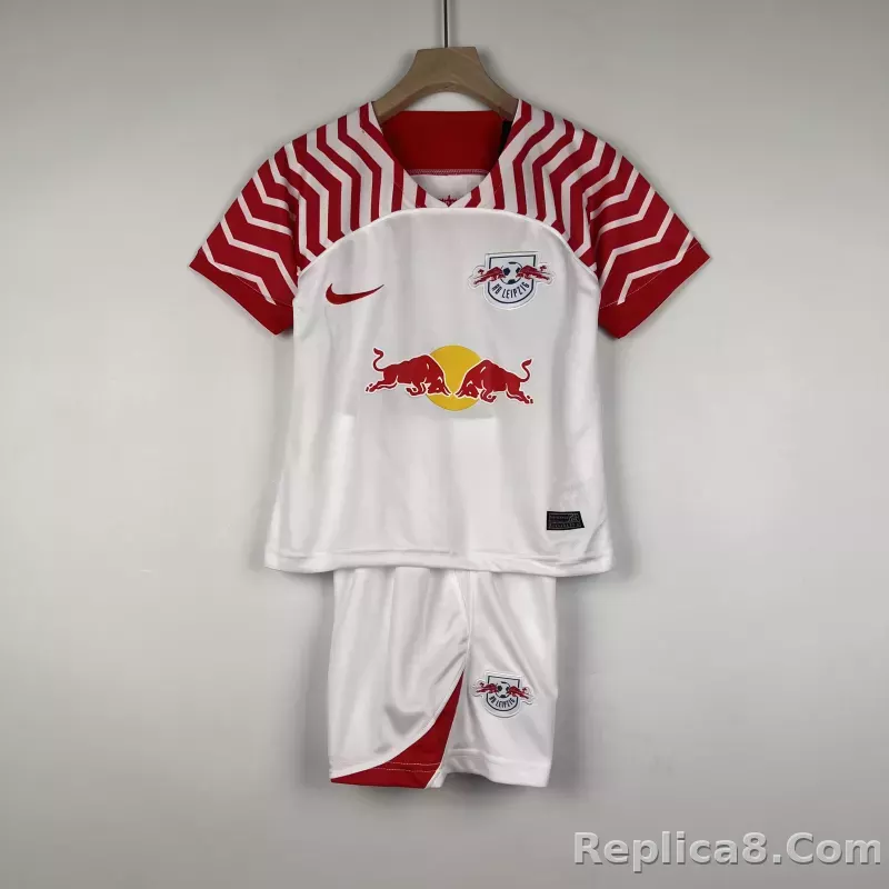 23-24 RB Leipzig Home Kids Kit Jersey+Shorts