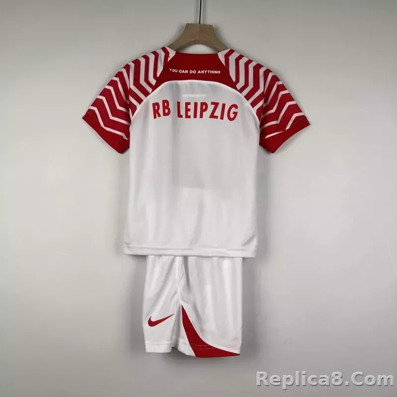 23-24 RB Leipzig Home Kids Kit Jersey+Shorts - detail