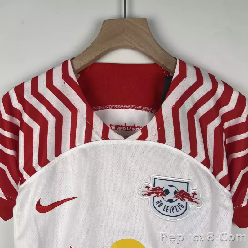 23-24 RB Leipzig Home Kids Kit Jersey+Shorts - detail