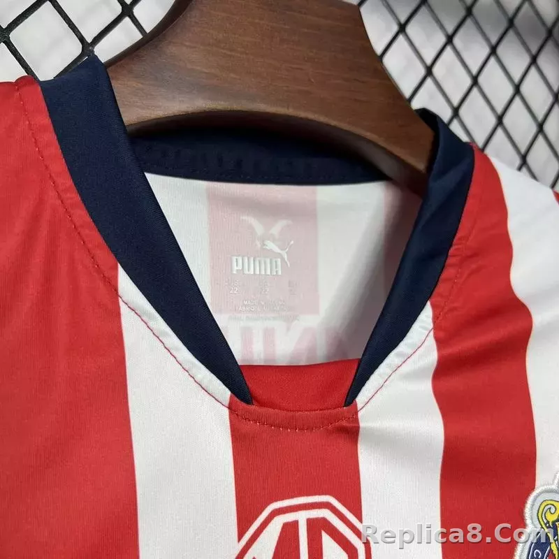24-25 Chivas  Home Soccer Kids kit Jersey+Shorts - detail