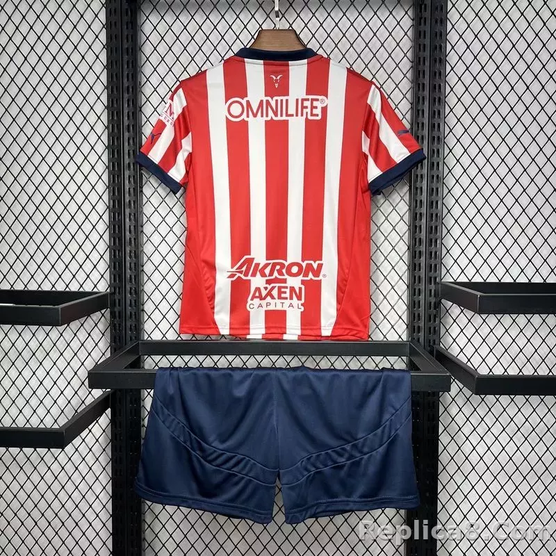 24-25 Chivas  Home Soccer Kids kit Jersey+Shorts - detail