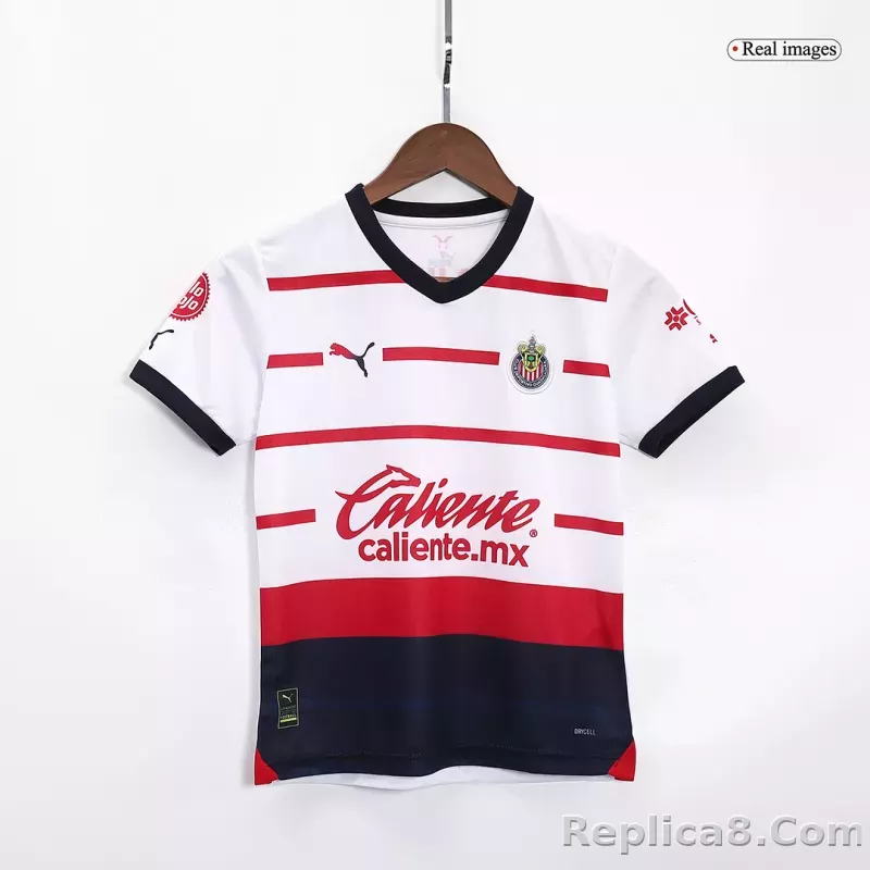 23-24 Chivas  Away Kids Kit Jersey+Shorts - detail