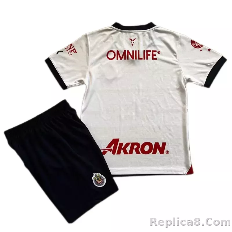 23-24 Chivas  Away Kids Kit Jersey+Shorts - detail