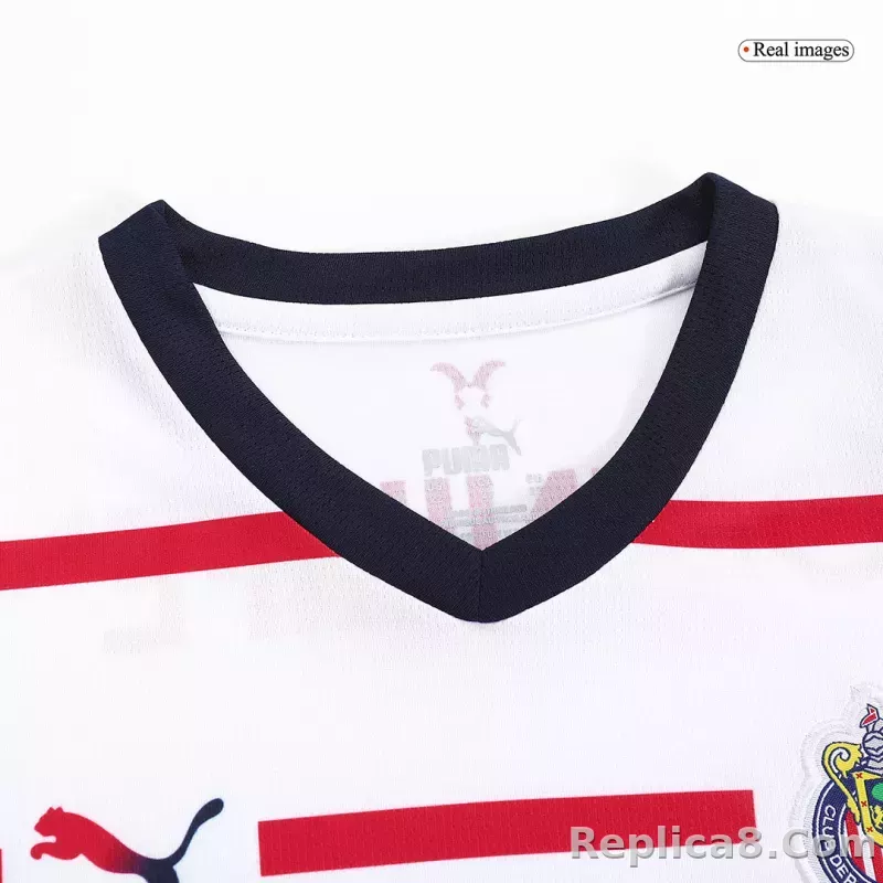 23-24 Chivas  Away Kids Kit Jersey+Shorts - detail