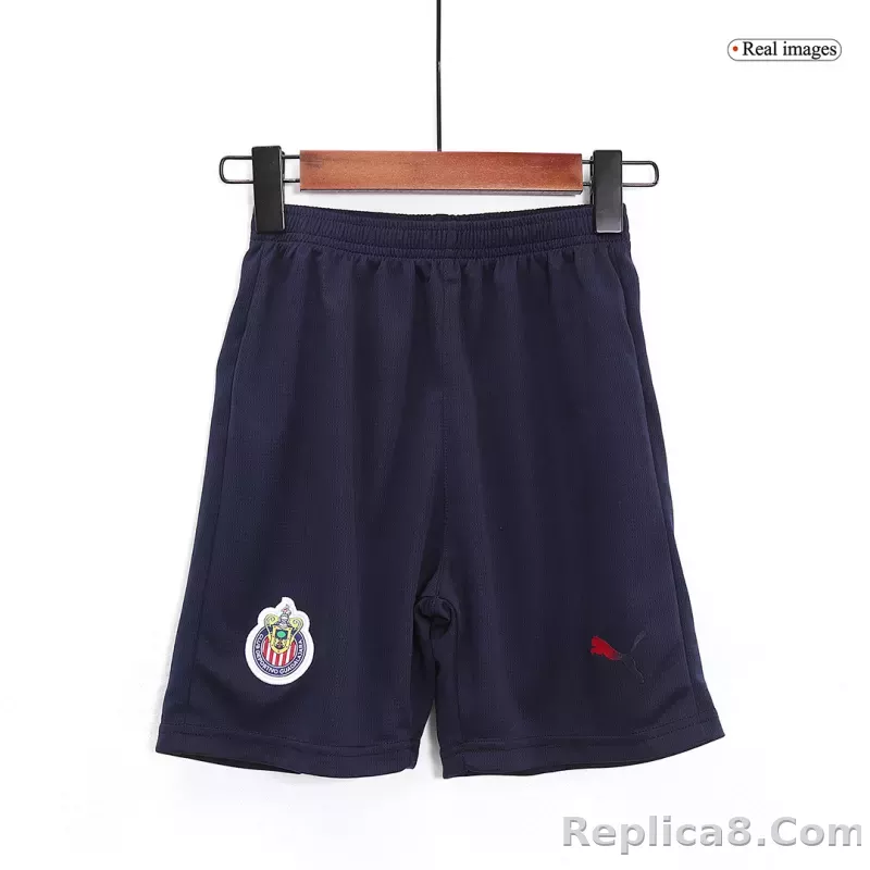 23-24 Chivas  Away Kids Kit Jersey+Shorts - detail