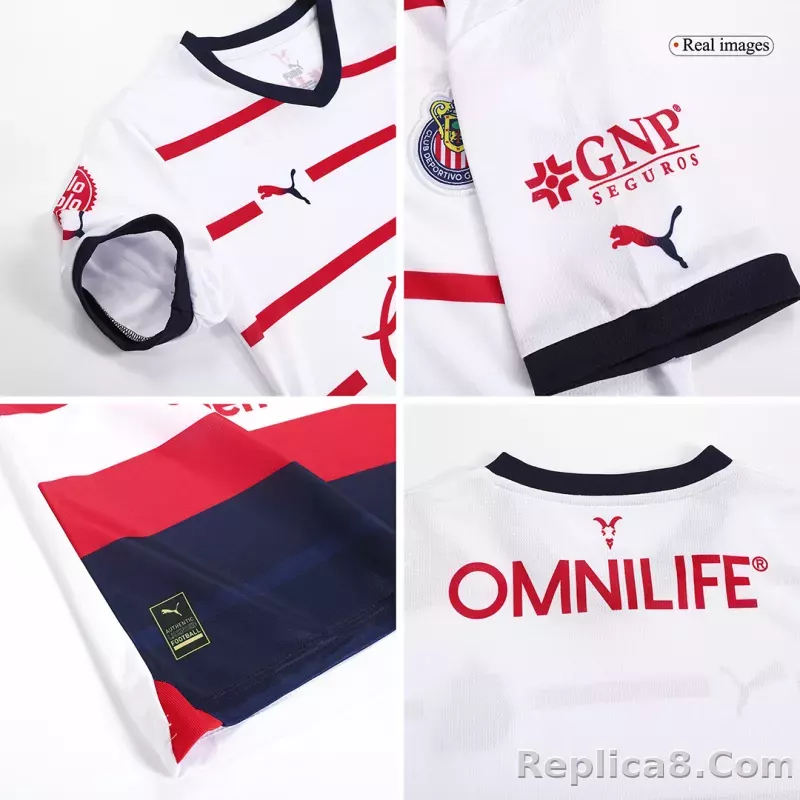 23-24 Chivas  Away Kids Kit Jersey+Shorts - detail