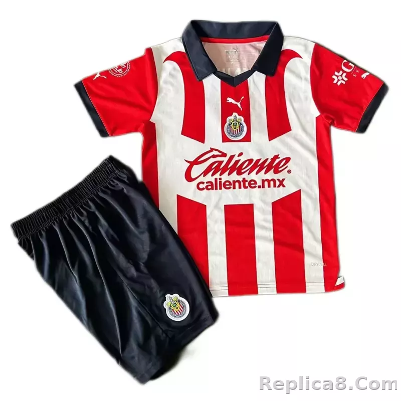 23-24 Chivas  Home Kids Kit Jersey+Shorts