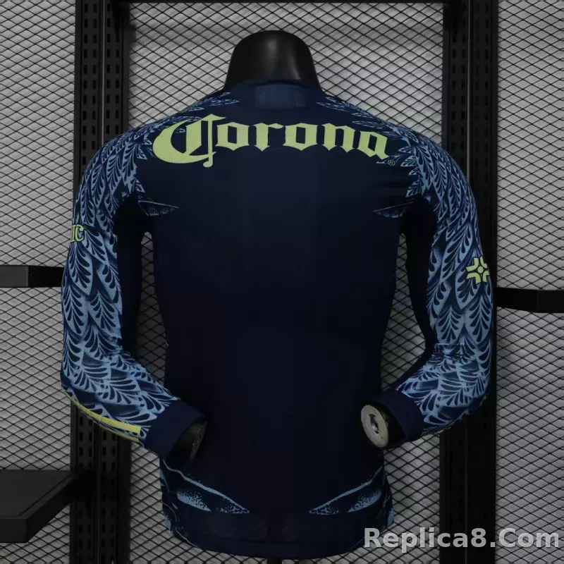 25-26 Club America Away Soccer Jersey Player Version Long Sleeve - detail