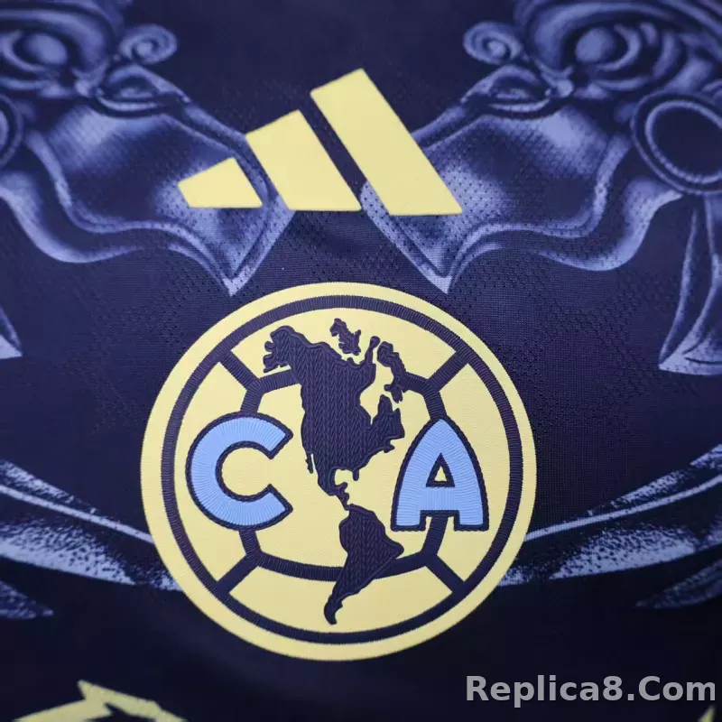 25-26 Club America Away Soccer Jersey Player Version Long Sleeve - detail