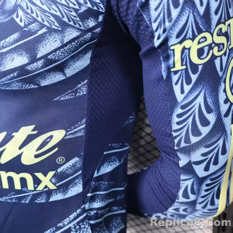 25-26 Club America Away Soccer Jersey Player Version Long Sleeve - detail