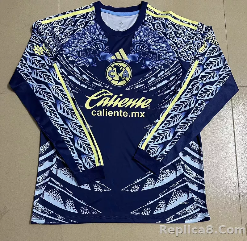 25-26 Club America  Away Soccer Jersey Long Sleeve
