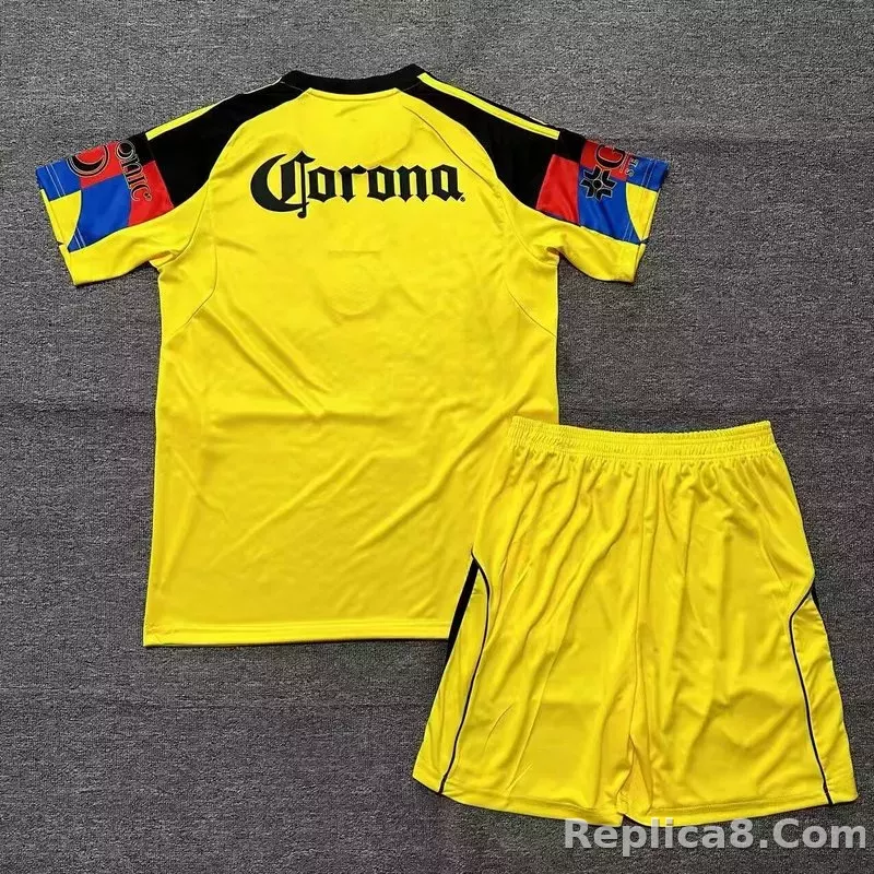 25-26 Club America  Home Soccer Kids Kit Jersey+Shorts - detail