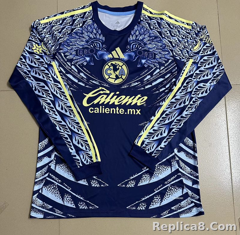 25-26 Club America Away Soccer Jersey Long Sleeve