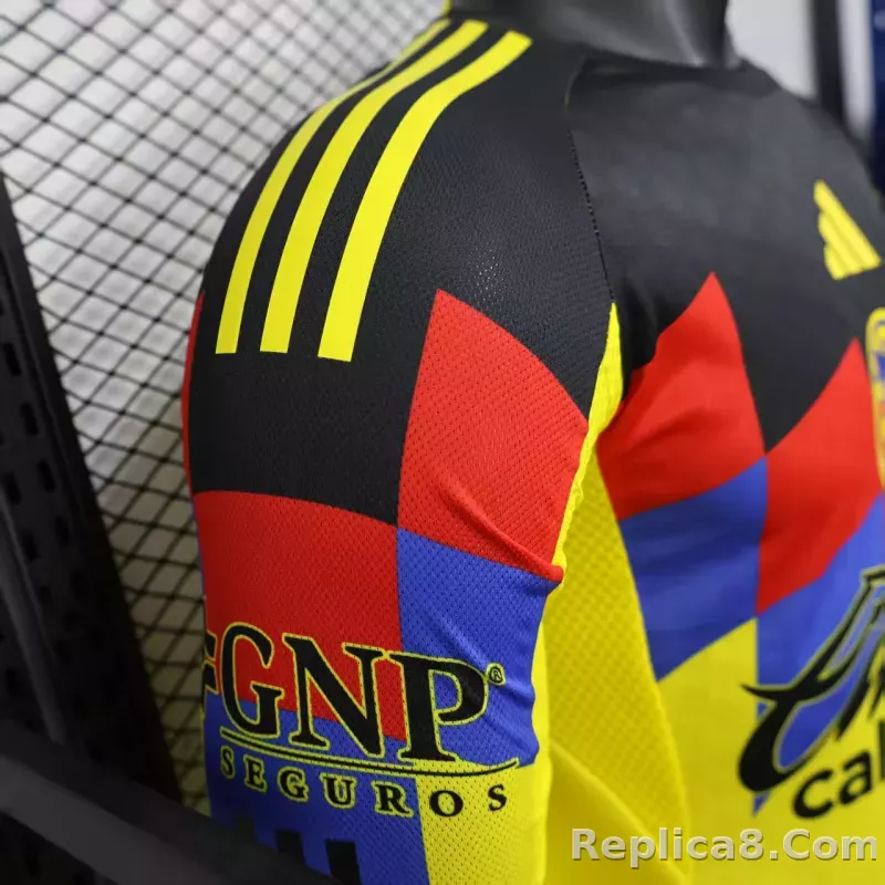 25-26 Club America Home Soccer Jersey Player Version Long Sleeve - detail