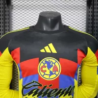 25-26 Club America Home Soccer Jersey Player Version Long Sleeve - view 6