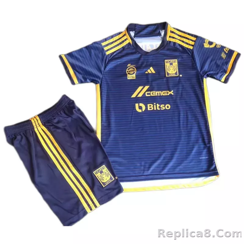 23-24 Tigres UANL  Away Kids Kit Jersey+Shorts - detail