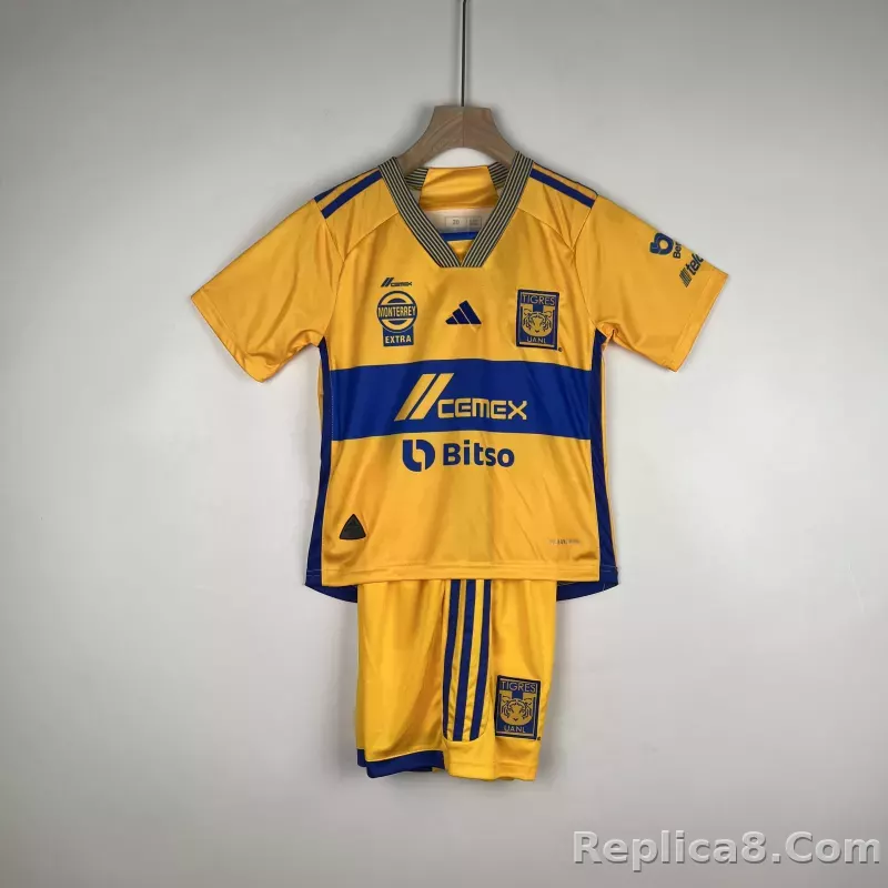 23-24 Tigres UANL  Home Kids Kit Jersey+Shorts