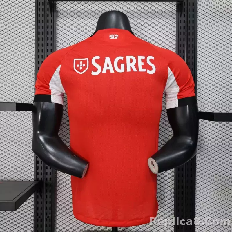 25-26 Benfica Home Football Jersey Player Version - detail