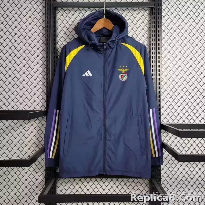 2023 Benfica Windbreaker Navy blue Soccer Jersey 1:1 Thai Quality