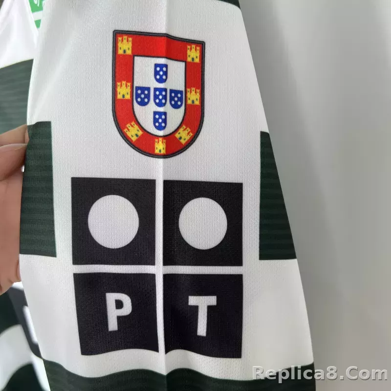2001/03 Sporting CP  Home Retro Jersey Long Sleeve - detail