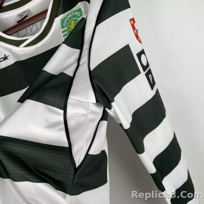 2001/03 Sporting CP  Home Retro Jersey Long Sleeve - detail